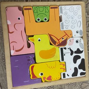 Wooden animal Tetris Puzzle