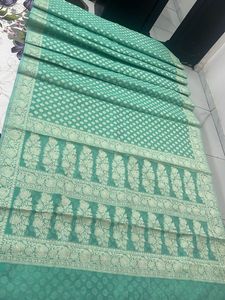 woven design Green Saree