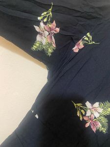 New Long Floral Black Frock