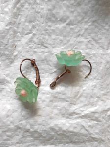 Glitter Tattoo Stickers, green &amp; Gold earrings