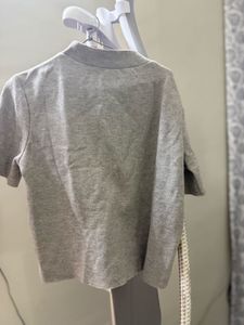 ZARA Grey Mock Neck Top