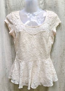 Elegant Lace Peplum Top