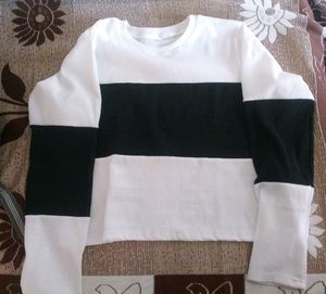 Women T Shirt White And Black