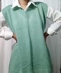 Imported Unisex Mint Green Knit Vest