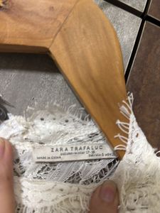 Zara Lace Top With Metal Zipper