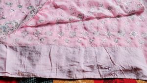 Baby Pink Sequin Saree 💕