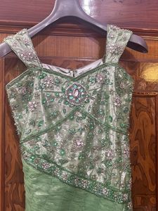 Heavy Embroidered Girls Fish Cut Dress