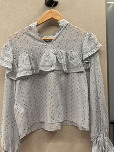 Ruffled Sheer Blouse