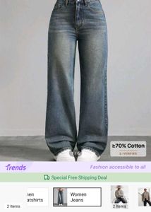 Wide Leg Denim Jeans