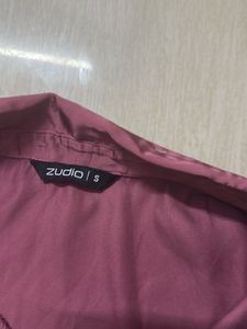 Zudio Satin Pink Shirt