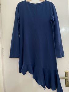 Imported Asymmetric Ruffle Dress