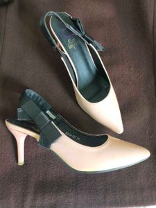 Pink Bow Slingback Heels