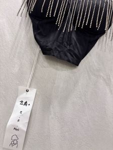 Black Fringe Bodysuit
