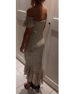Sequin Off Shoulder Mermaid Dress