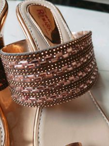 Party Wear Wedge With Stone Work