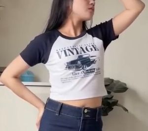 Vintage Car Graphic Tee / Crop Top