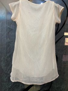 Beige Net Top