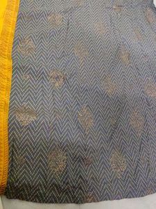 Grey &amp; Yellow Anarkali Kurta