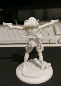 Female Warrior Figurine Cyberpunk Girl 3d printing