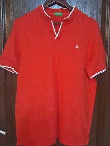Benetton Red Polo Shirt