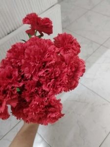 Red Bunch Of Artificial Flowers