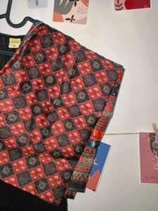 Elegant Black Kurti with Printed Dupatta
