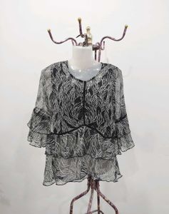 Tiered Sheer Blouse