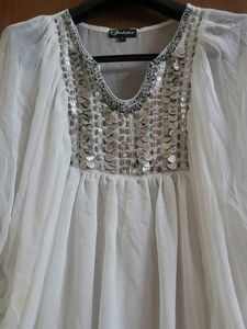 (50%)Price Drop🥳White Tunic Cum Dress🤍