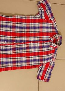 Red &amp; Purple Plaid Button-Down