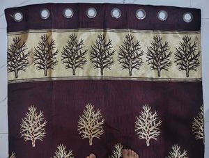 Brown &amp; Gold Tree Curtains