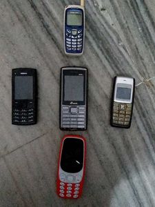 5 mobile all phone are used