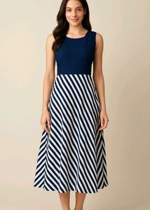 Striped Midi Dress