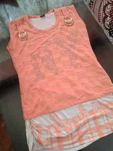 Peach &#34;NY Styles&#34; Sleeveless Top