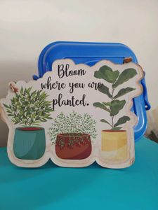Wooden Quote&#34;Bloom Where you Planted&#34; Wall Decor