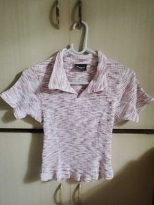 Striped Polo Top