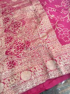 Red Floral Patterned Saree