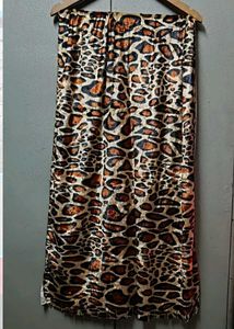 Leopard Print Soft Velvet Shawl Full Size