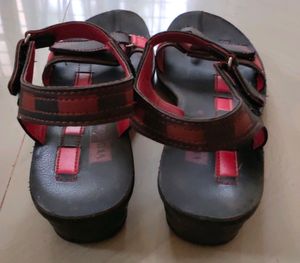 Women’s Black &amp; Red Sandals