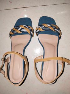 New Denim Braided Heels