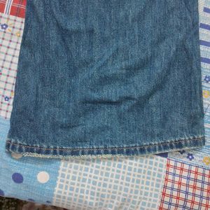 Blue Denim Distressed Jeans Bootcut