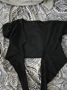 Black Wrap Cropped Top