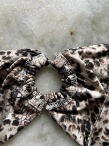Snakeskin Print Bikini Top