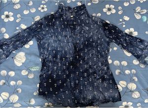 Anchor Print Button-Up shirt