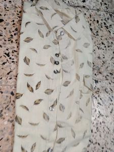 Feather Print Casual Shirt