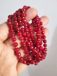 Diamond Cut Real Ruby Quartz Mala
