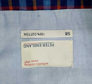 Peter England Blue Check Shirt