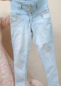 Light Wash High Waisted Denim Jeans