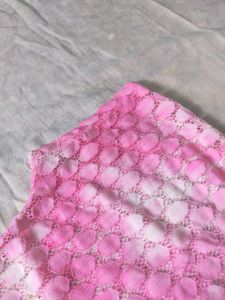 Lace See Through Tie Die Top