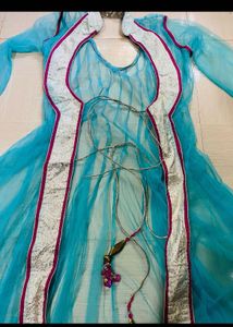 Elegant Dual-Tone Anarkali Gown