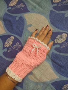 Pink Crochet Wrist Warmers 🩷✨